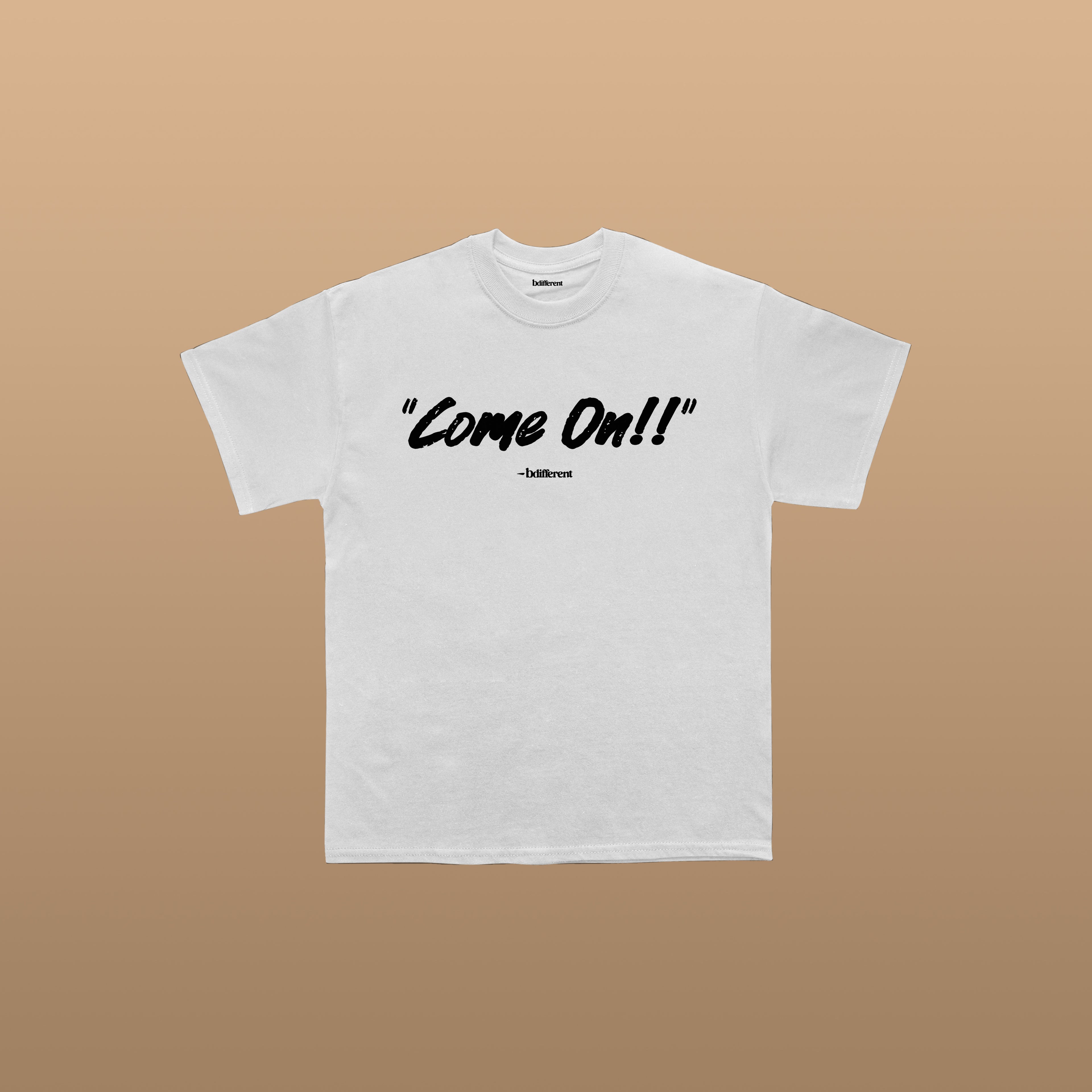 Short Sleeve "Come On!!" Tee (White)