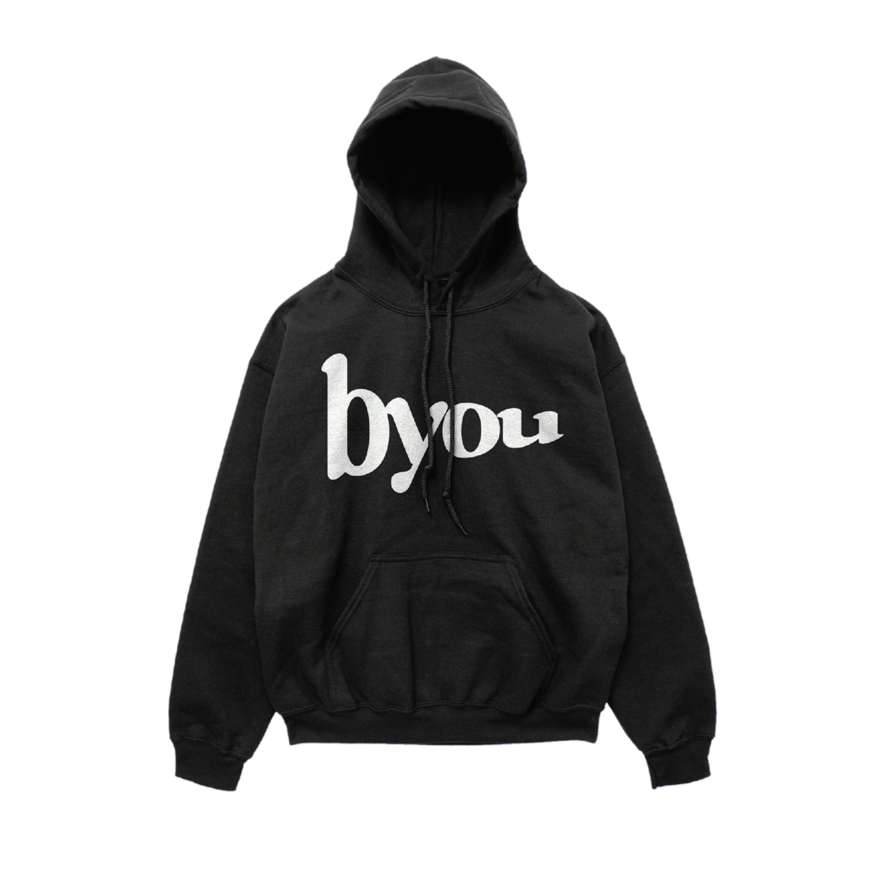 Black "byou" Long Sleeve Hoodie