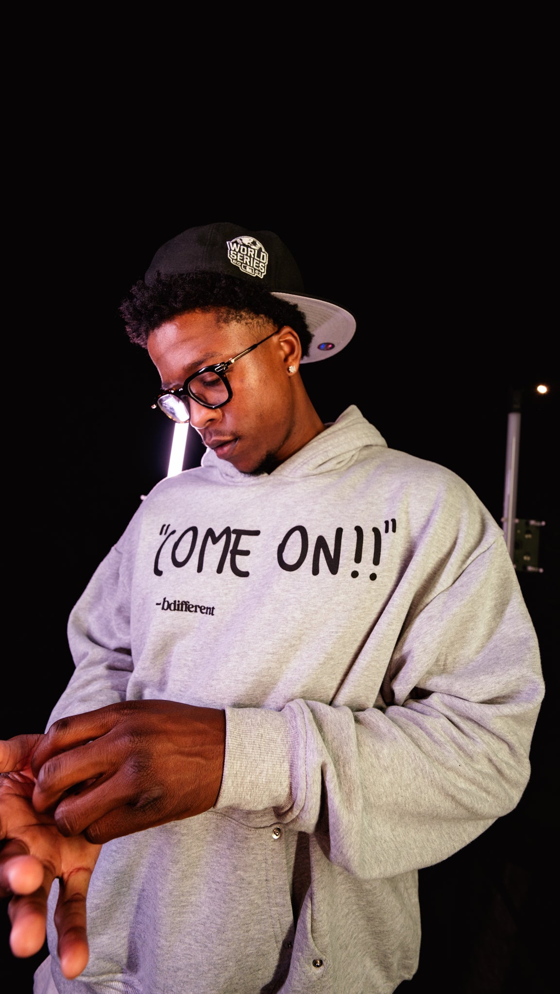 Grey "Come on!!" Hoodie